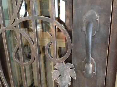 Amazing Hand Crafted Iron/Glass Door