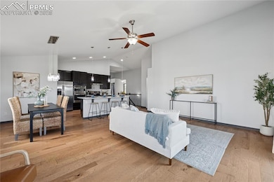 Spacious great room with vaulted ceilings