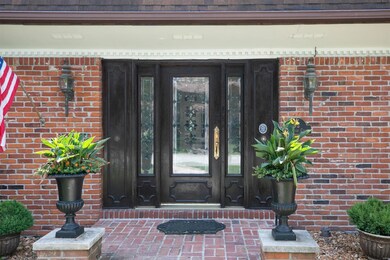 Leaded glass entry doors