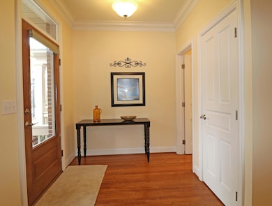 Foyer, wood floor, new paint main level