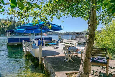 Double Canopied Dock with Entertaining Platform