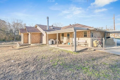 View of front of home with a patio area