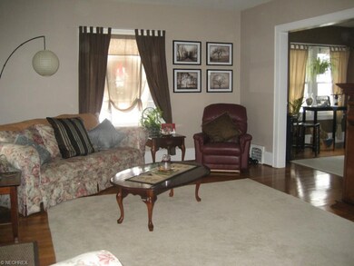 Nice living room with wood flooring!
