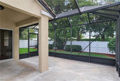 Enlarged screened patio.