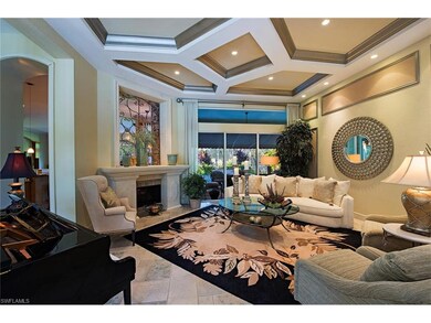 Stunning living room with fireplace and decorative