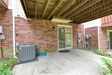 A view of the back patio. The AC unit was installe