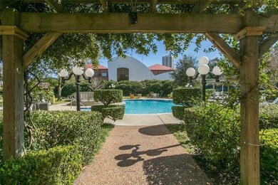 Lovely trellises frame your view as you enter the