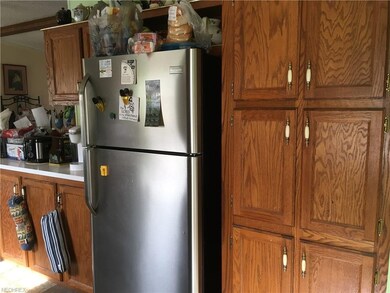 Kitchen cabinets with pull out shelves.