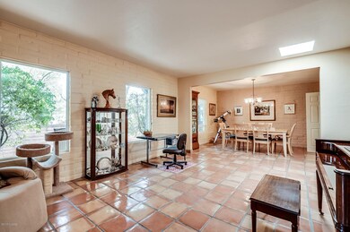 Living and dining areas