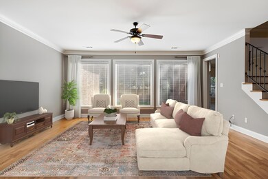 Living room virtually staged