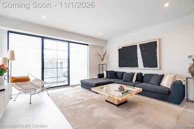 Living room featuring recessed lighting