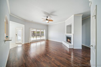 lovely gas fireplace to warm your living space