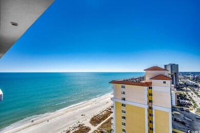 Property view of water with a view of the beach