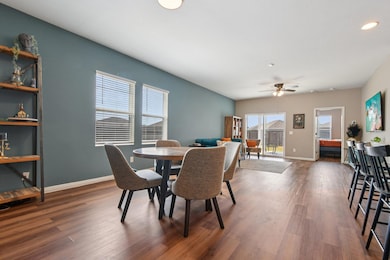 Dining area with healthy amount of natural light,