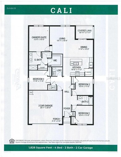 Floor Plan from Bulider D.R. Horton Cali Model thi