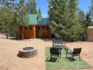 Firepit area & level area for relaxing.