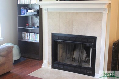 Wood burning fireplace