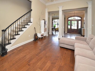 Spacious den with beautiful millwork and high ceil