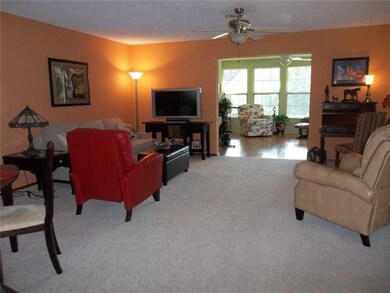 Living Room. view into Sunroom