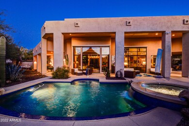 Pool Spa Mirror View of Pinnacle Peak