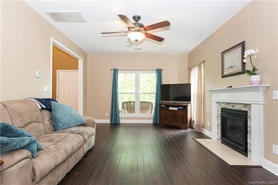 Living Room with Natural Light and Gas Fireplace