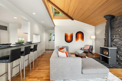 Cozy up to the breakfast bar for quick meals or to chat with the chef.