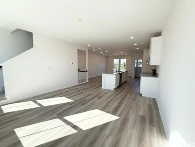 Unfurnished living room featuring recessed lighting and light wood-type flooring