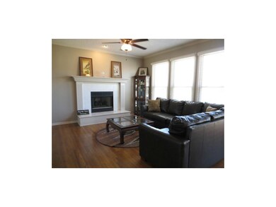 Family room with hardwoods & fireplace