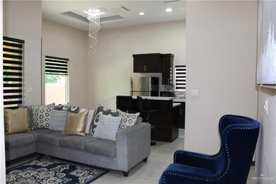 Living area featuring recessed lighting