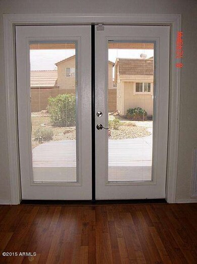 French doors in kitchen