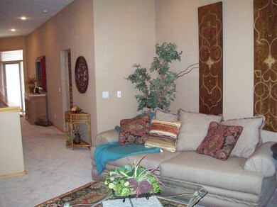 Living room. Walls have rounded corners.