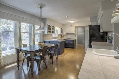 Kitchen features two sinks
