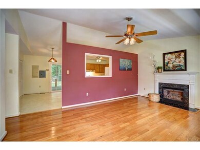 Open to Kitchen Vaulted Ceiling