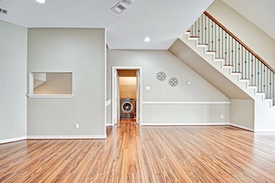 Here is a view of the dining and living room areas
