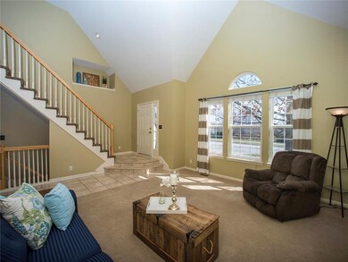 Decorative nook above the stairs