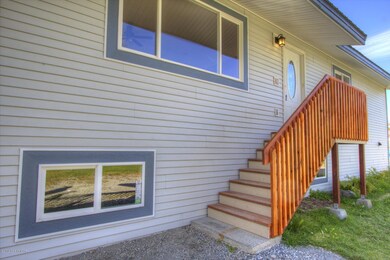 Front entry steps, vinyl siding