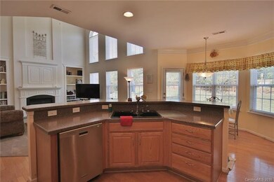 View from Kitchen Island to Great Room
