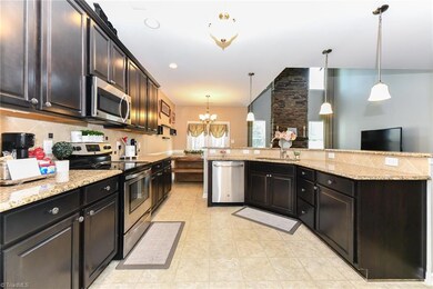 Gourmet kitchen with granite counter tops