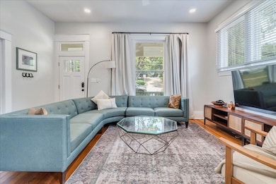 Living room with healthy amount of natural light,