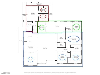 Ranch-style house with a tiled roof, curved driveway, a chimney, and stucco siding