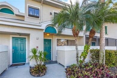 Charming Entry framed by Both Patios