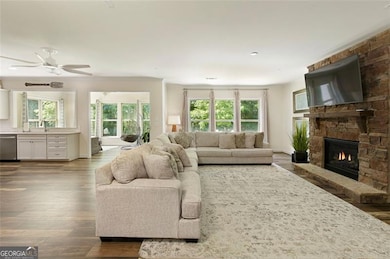 Natural Light, wall of windows living room