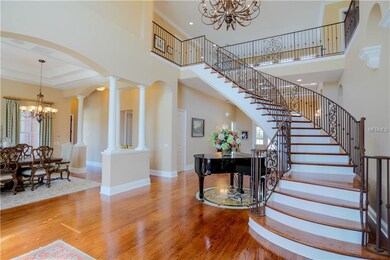 Foyer and front entry stair case