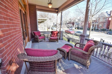 Large front porch with new floor boards