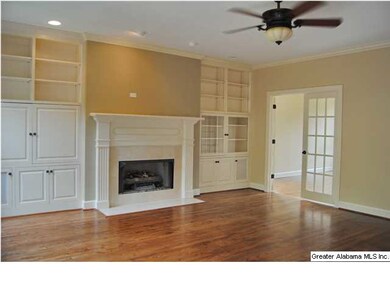 Beautiful family room with hardwood floors, built 