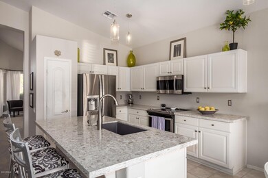Kitchen has new Quartz Countertops