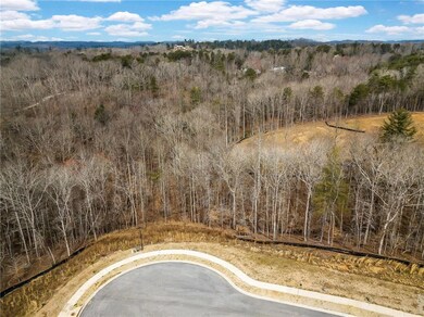 Aerial view of a heavily wooded area