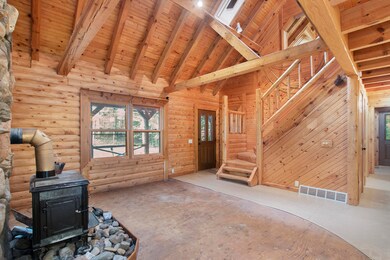 Living room to open stairs