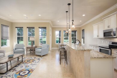 Open Living Room, Dining, and Kitchen