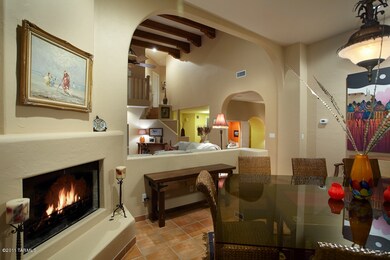 DINNING ROOM DETAIL WITH FIREPLACE